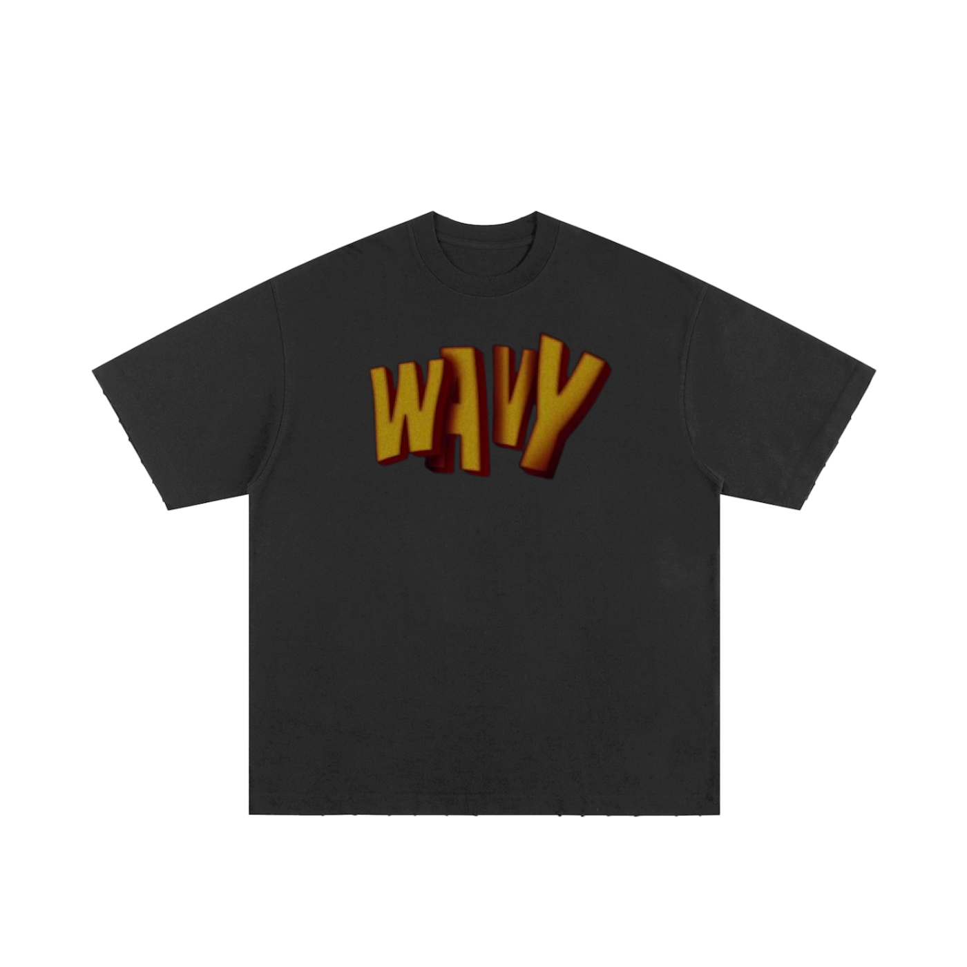 Wavy Tshirt - Heavyweight Frayed (400 GSM)